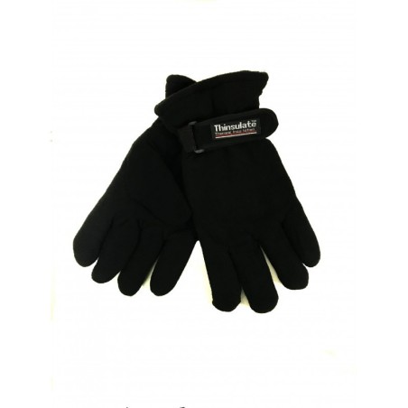 Γάντια fleece thinsulate μαύρα 204095